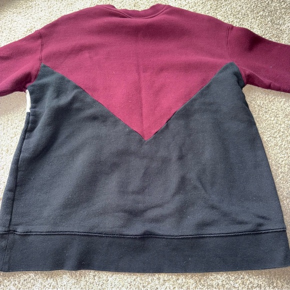 Adidas - Maroon & Black Crewneck Sweatshirt - Large - Picture 2 of 3